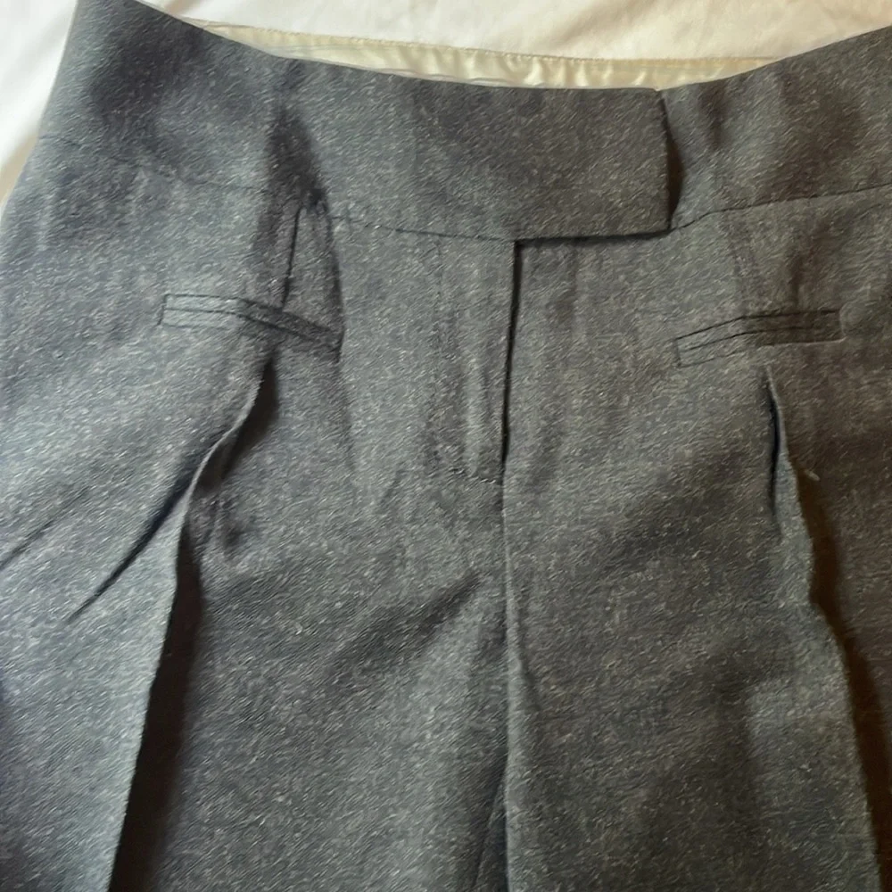 Diane von Furstenberg Midrise Flared Grey Wool Pants - Picture 7 of 15